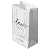 Einfache Liebe Script Wedding benutzerdefinierte E Kleine Geschenktüte (Vorderseite Schrägansicht)