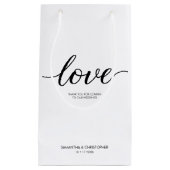 Einfache Liebe Script Wedding benutzerdefinierte E Kleine Geschenktüte (Vorderseite)