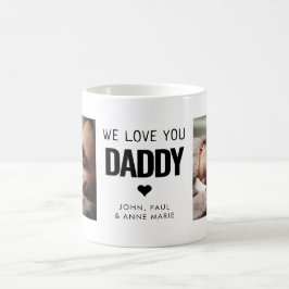 Einfache Liebe Sie Papa Herz 2 Foto Vater Tag Kaffeetasse