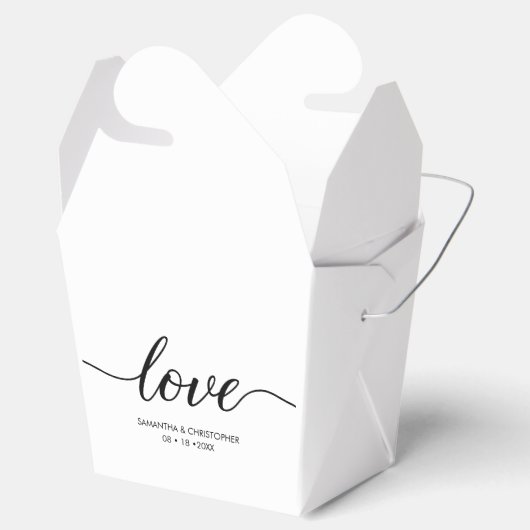 Einfache Liebe Skript Hochzeit benutzerdefiniert C Geschenkschachtel (Geöffnet)