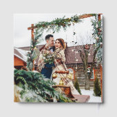 Einfache Liebe Skript Zwei Foto Hochzeit Gästebuch (Rückseite)