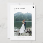 Einfache Liebe und dank Foto White Dankeskarte (Vorderseite)
