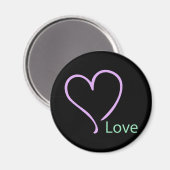 Einfache Liebe und Herz Magnet (Vorderseite/Rückseite)