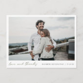 Einfache Liebe und vielen Dank für das Foto Weddin Postkarte (Vorderseite)