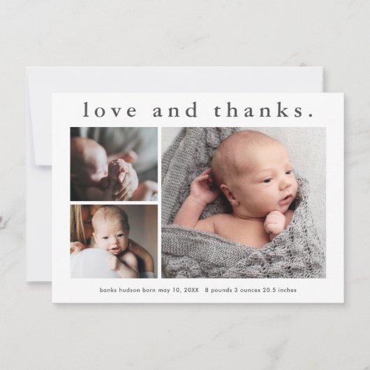 Einfache Liebe und vielen Dank für die Ankündigung (Vorderseite)