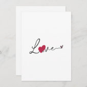 Einfache Liebe Valentinstag Dankeschön Karte (Vorne/Hinten)