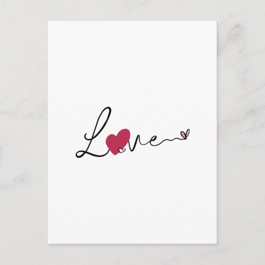 Einfache Liebe Valentinstag Postkarte (Vorderseite)