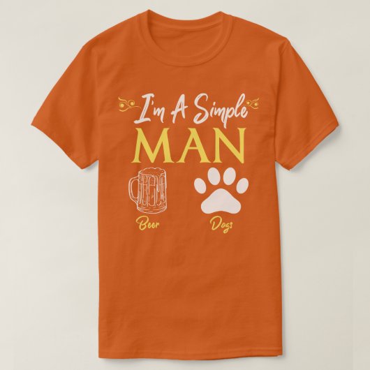 Einfache Lieben Bierhunde T-Shirt (Design vorne)