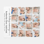 Einfache liebende Erinnerung 16 Foto Collage Memor Fleecedecke (Vorderseite (Horizontal))