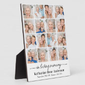 Einfache liebende Erinnerung 16 Foto Collage Memor Fotoplatte (Seite)