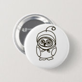 einfache liebenswürdige Eule Button (Vorne & Hinten)