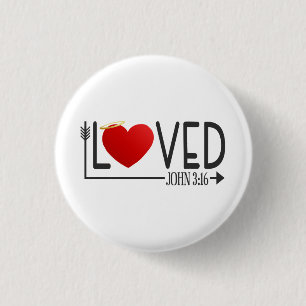 Einfache Liebesbibel Verse Valentine  Button