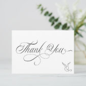 Einfache Liebesvögel Dankeskarten Dankeskarte (Stehend Vorderseite)