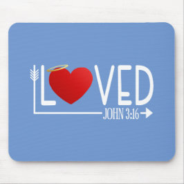 Einfache liebte Bibel Verse Valentine | Mousepad