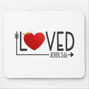 Einfache liebte Bibel Verse Valentine   Mousepad