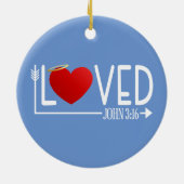 Einfache liebte Bibel Verse Valentine | Ornament (Hinten)