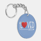 Einfache liebte Bibel Verse Valentine | Schlüssela Schlüsselanhänger (Vorderseite links)