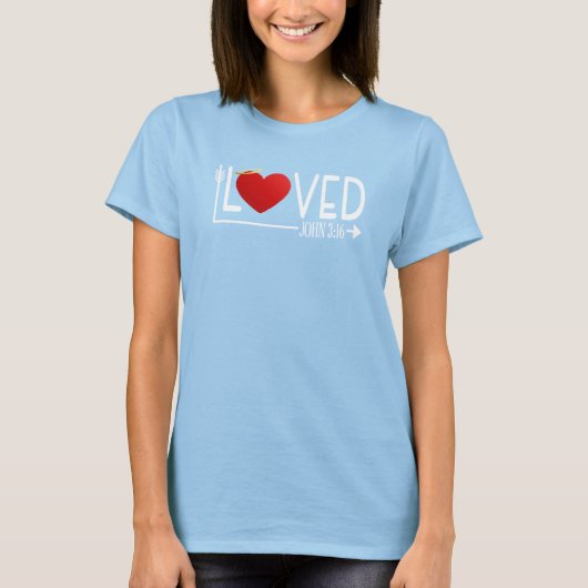 Einfache liebte Bibel Verse Valentine | T-Shirt (Vorderseite)