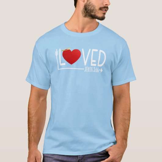 Einfache liebte Bibel Verse Valentine | T-Shirt (Vorderseite)
