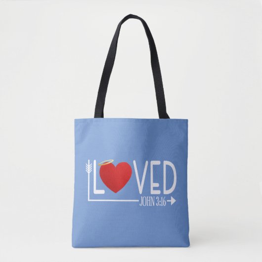 Einfache liebte Bibel Verse Valentine | Tragetasch Tasche (Vorderseite)
