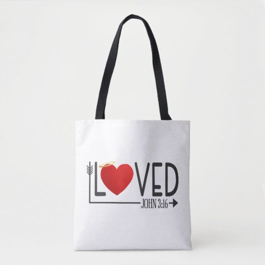 Einfache liebte Bibel Verse Valentine | Tragetasch Tasche (Vorderseite)