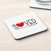 Einfache liebte Bibel Verse Valentine | UNTERSETZE Getränkeuntersetzer (Linke Seite)