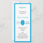 Einfache Light Blue Custom Baby Dusche Einladung (Vorderseite)