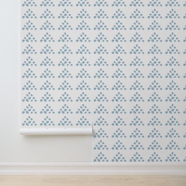 Einfache LIght Blue Punkte im Dreieck-Muster Tapete (Anwendung)