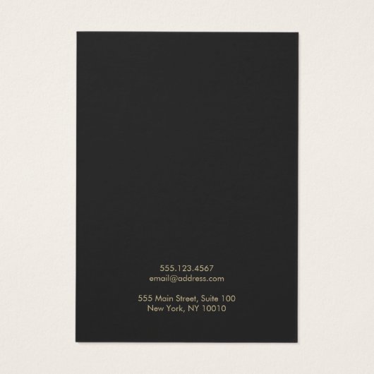 Einfache Light Gray Gold Earring Display Card (Rückseite)