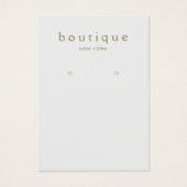 Einfache Light Gray Gold Earring Display Card (Vorderseite)
