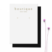 Einfache Light Gray Gold Earring Display Card