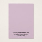 Einfache Light Mauve Earring Display Card (Rückseite)