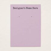 Einfache Light Mauve Earring Display Card (Vorderseite)