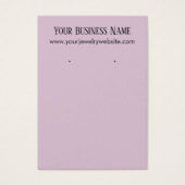 Einfache Light Mauve Earring Holder Display Cards (Vorderseite)