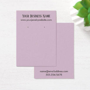 Einfache Light Mauve Earring Holder Display Cards