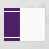 Einfache Lila Abschluss-Einladung (Rückseite)