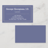 Einfache lila berufliche Geschäfts-Karte Visitenkarte (Vorne/Hinten)