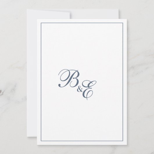 Einfache lila blaue Blumenspitze Danke Einladung (Rückseite)