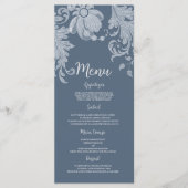 Einfache lila blauen Blumenstrauß Hochzeitmenü Programm (Vorderseite)