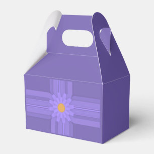 Einfache lila Blume auf modernem Kreuz Geschenkschachtel