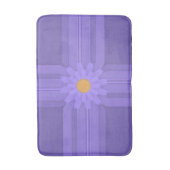 Einfache Lila Blume über Cross Modern Badematte (Vorderseite Vertikal)