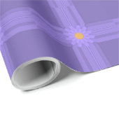 Einfache Lila Blume über Cross Modern Geschenkpapier (Rolleneckpunkt)