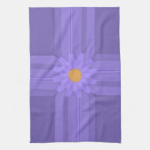 Einfache Lila Blume über Cross Modern Geschirrtuch (Vertikal)