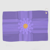 Einfache Lila Blume über Cross Modern Golfhandtuch (Horizontal)