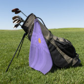 Einfache Lila Blume über Cross Modern Golfhandtuch (Gras)