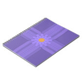 Einfache Lila Blume über Cross Modern Notizblock (Linke Seite)