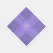 Einfache Lila Blume über Cross Modern Serviette (Ecke)