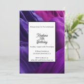 Einfache Lila Einladung zum Geburtstag (Stehend Vorderseite)