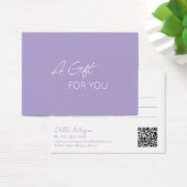 Einfache Lila Elegante Modernes Geschenkgutschein (Schreibtisch)