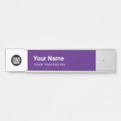 Einfache Lila Firmenlogos Türschild (Vorderseite )